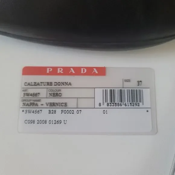PRADA Tall Black Riding Boots Leather, Nappa Vernice Size 37 3W4567 - Picture 3 of 15